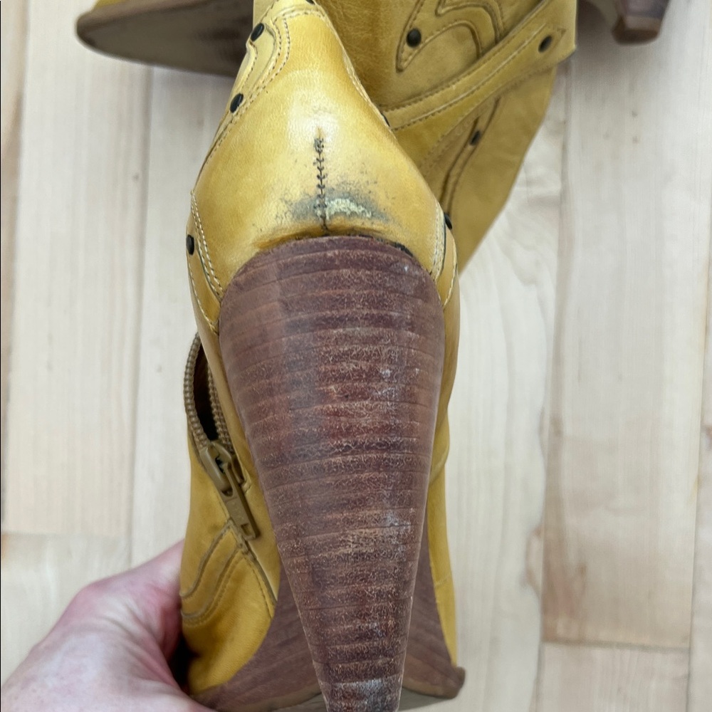 BCBGirls Yellow Heeled Western Boots - Picture 3 of 6